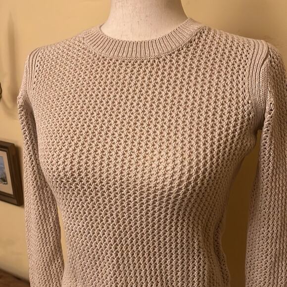 EVERLANE The Mesh‎ Soft Cotton Sweater in Cream Size XS NWOT - Picture 8 of 8